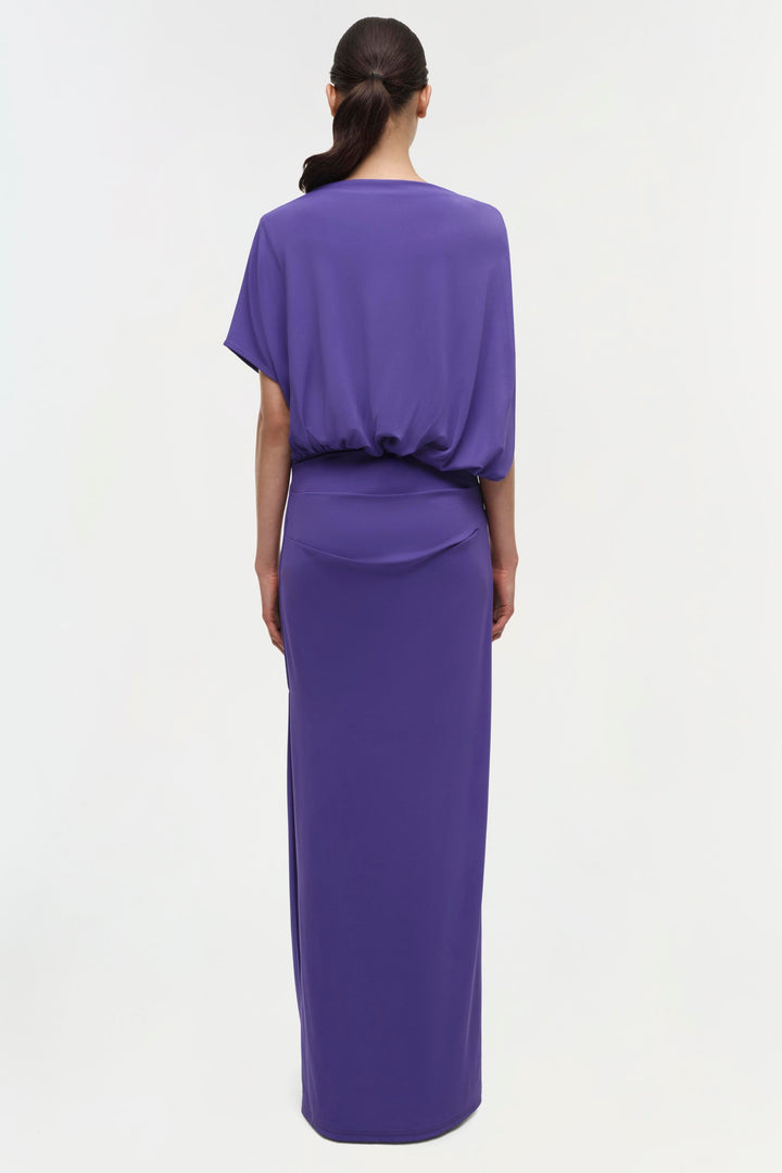 SIMKHAI - Hollins Asymmetric Cape Gown in Ultra Violet