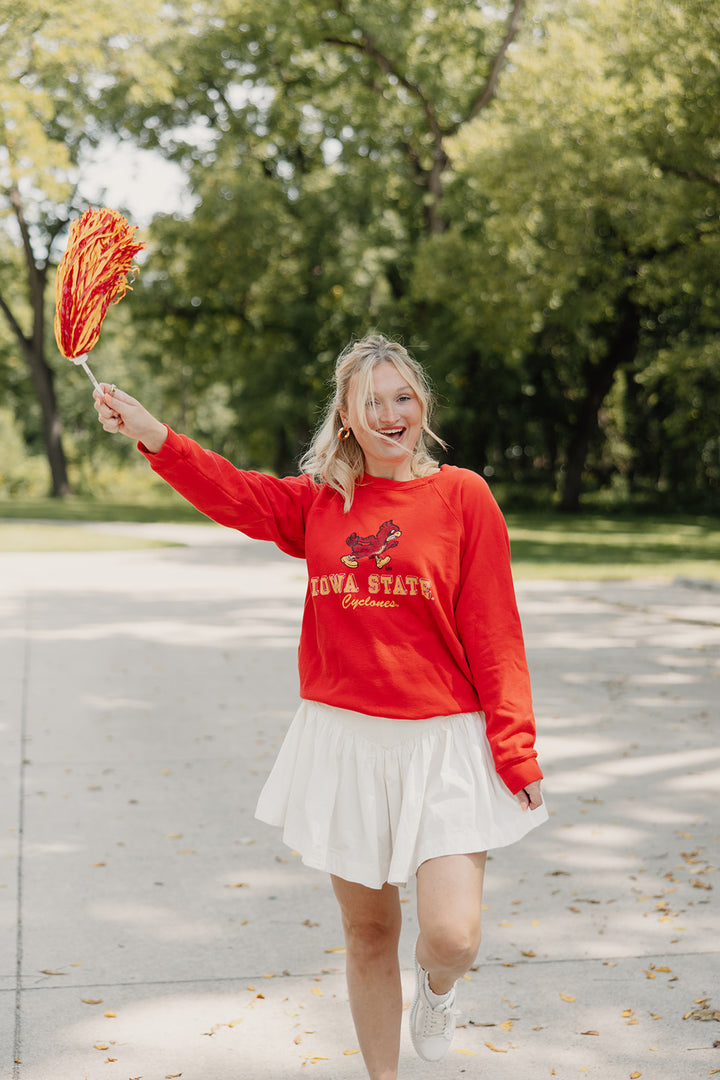 Retro Brand x Blond Genius - Iowa State ISU Cyclones Sweatshirt in Red