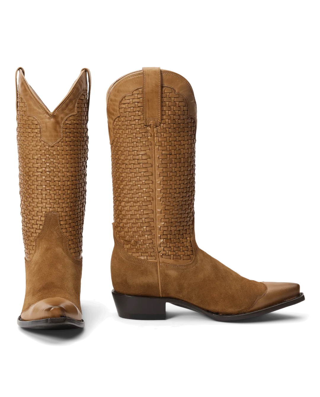 THE GREAT X STETSON - The Basket Weave Cowboy Boot in Rusted Tan Boots
