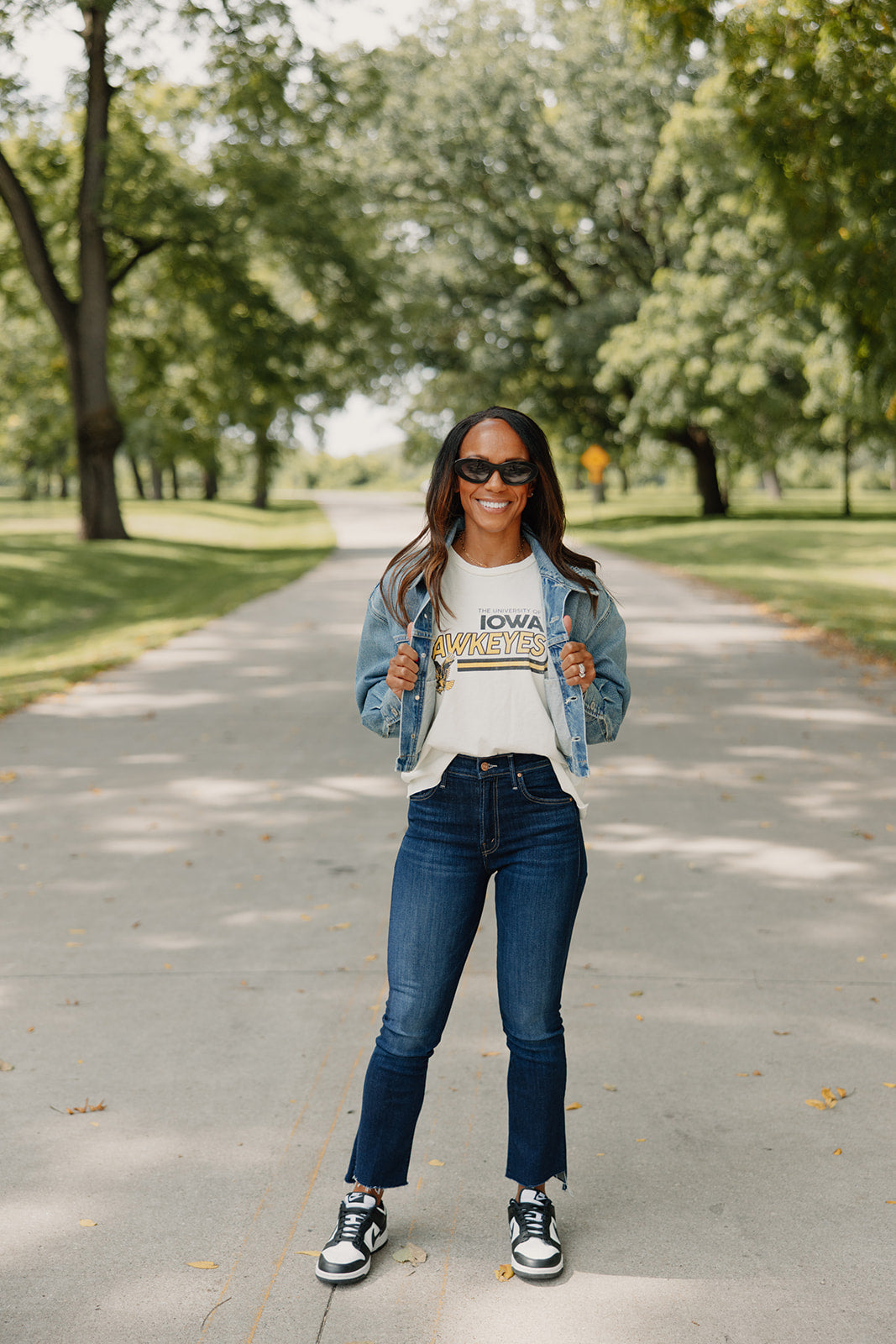 Retro Brand x Blond Genius - Iowa Hawkeyes Vintage Oversized Tee in Antique White