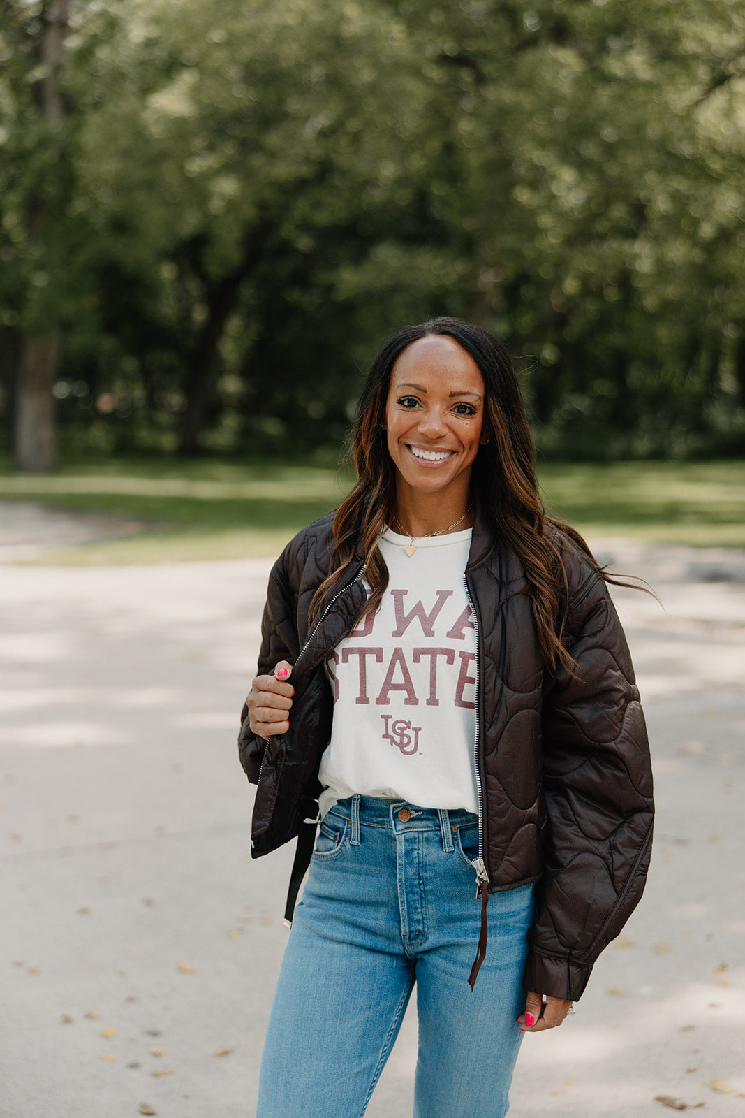 Retro x Blond Genius - ISU Iowa State Cyclones Drop Shoulder Tee in Antique White