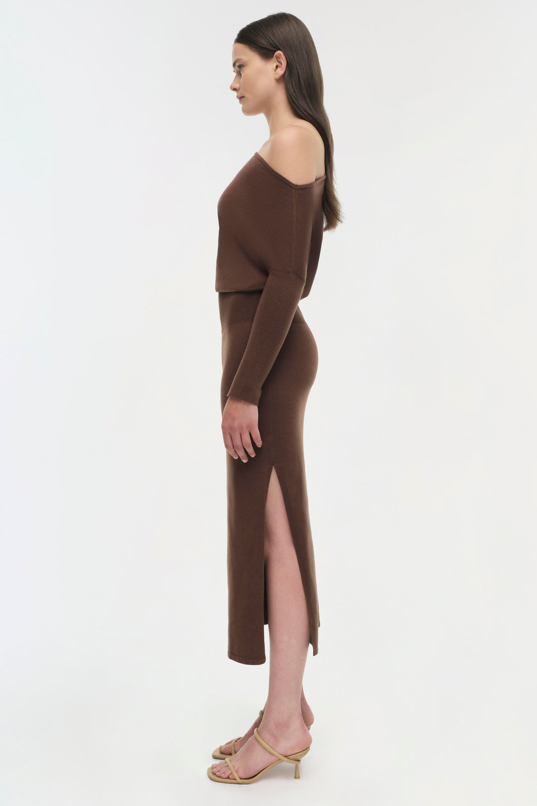 janese off shoulder midi dress SIMKHAI