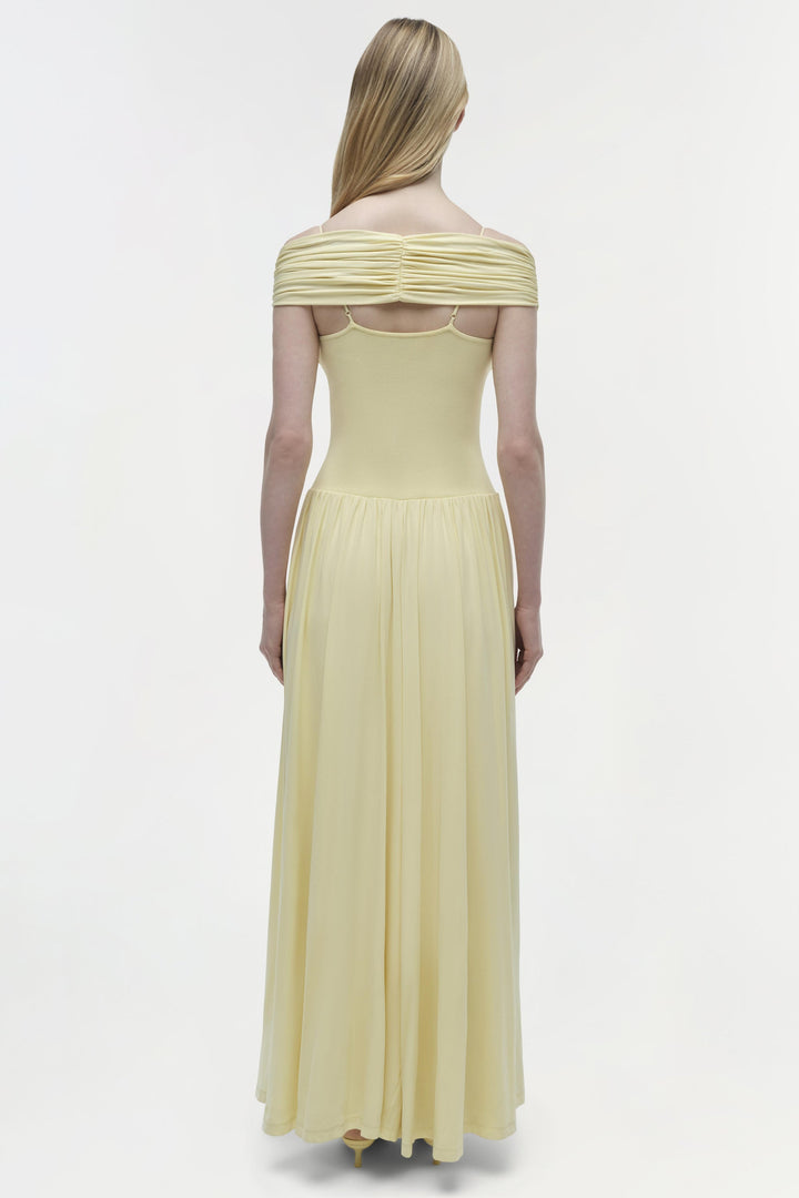 SIMKHAI - Amarantha Off the Shoulder Dress in Buttercream