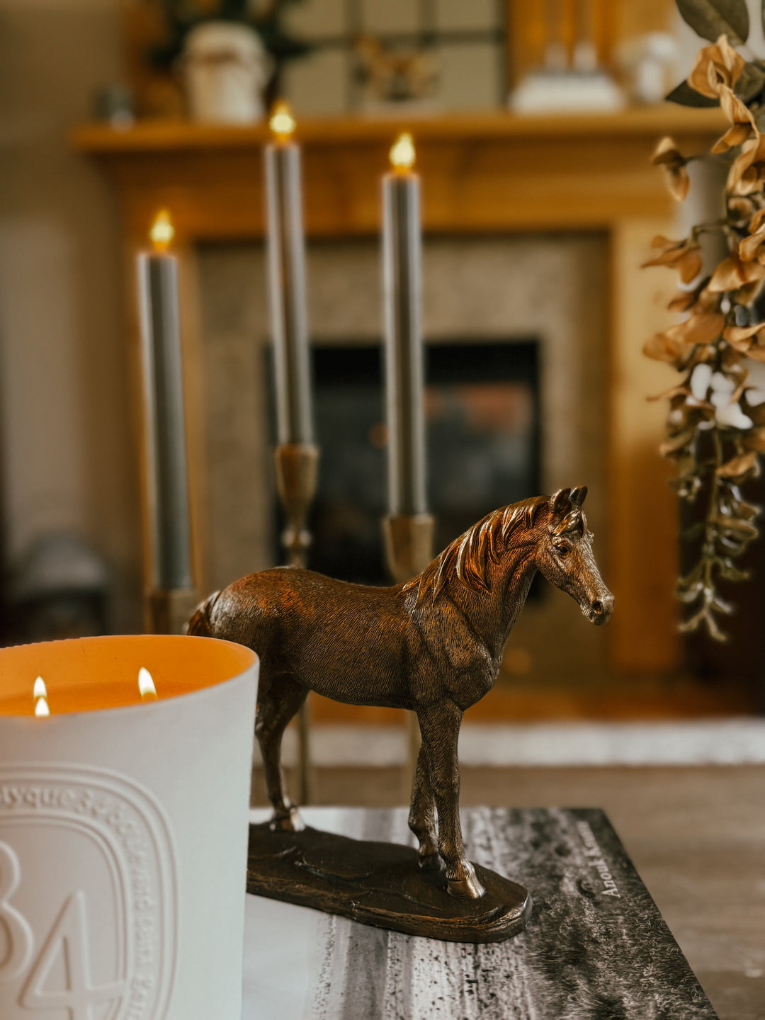Standing Horse Statue in Copper