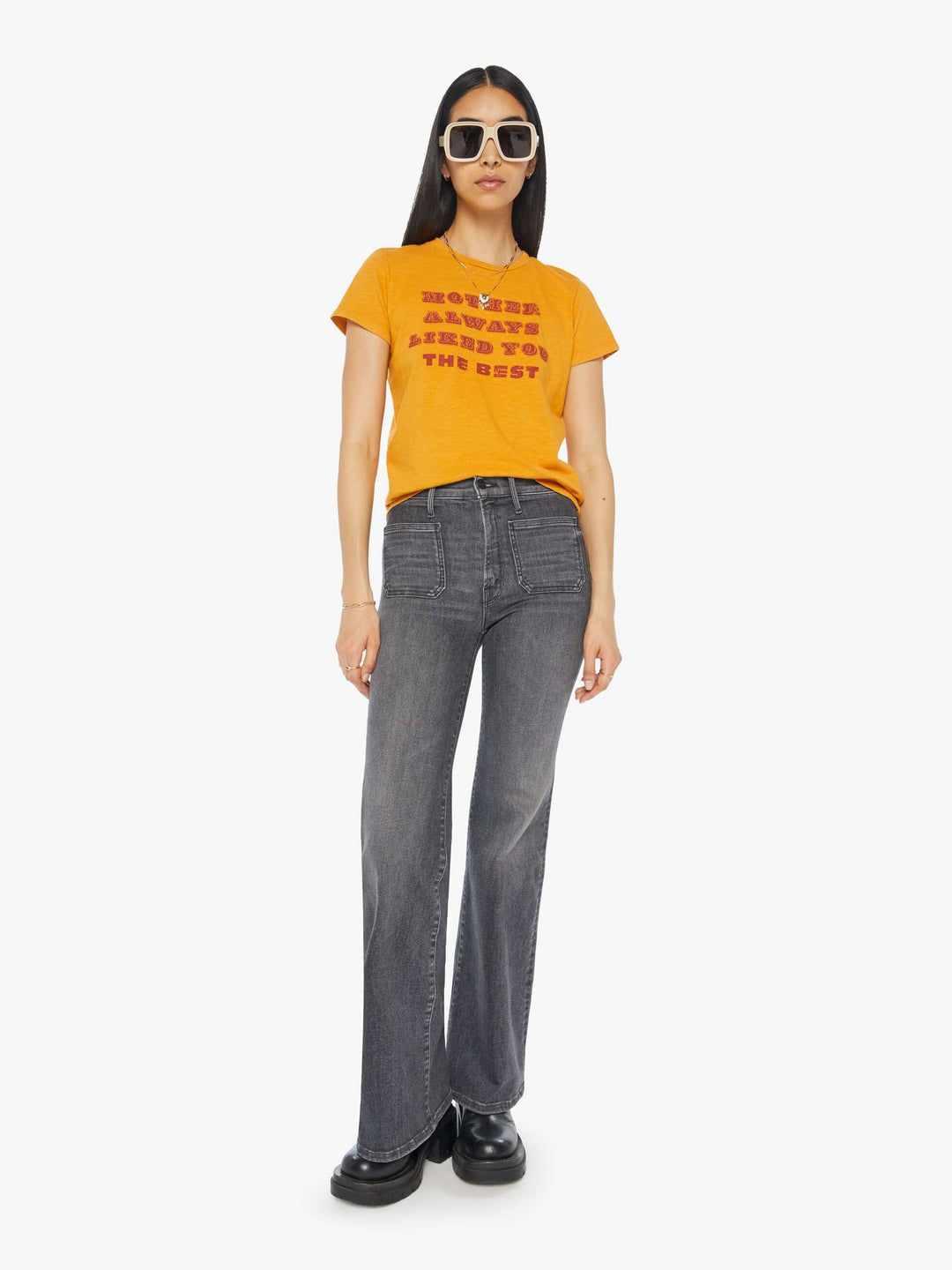Mother - The Lil Sinful T-Shirt You The Best in Deep Yellow