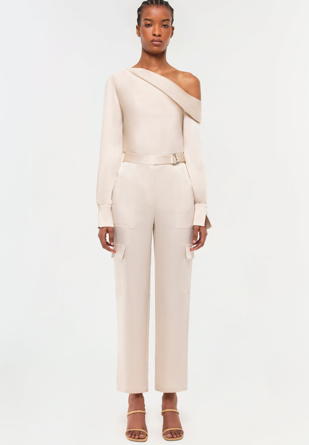 SIMKHAI - Alice One Shoulder Top in Champagne
