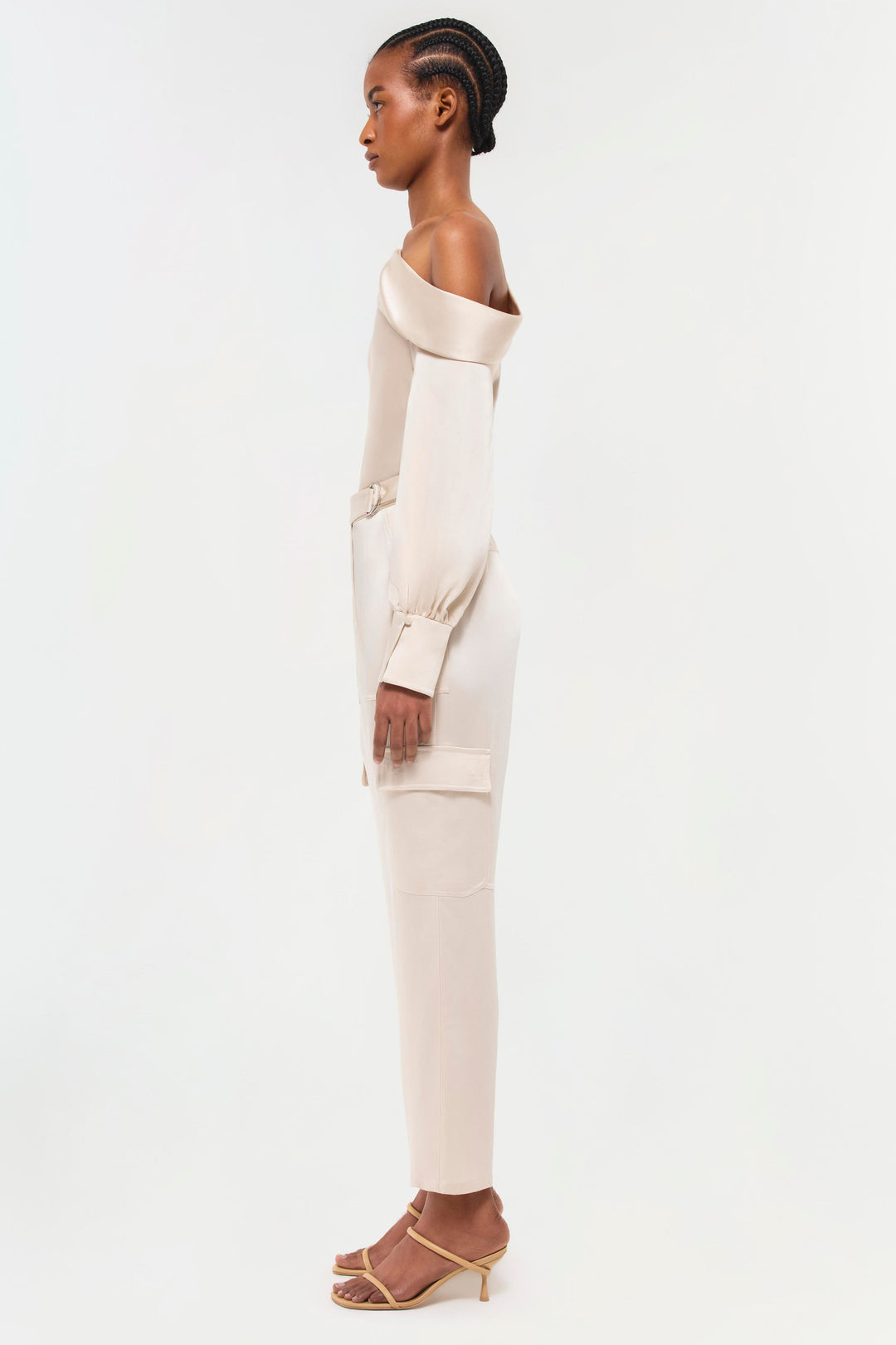 SIMKHAI - Alice One Shoulder Top in Champagne