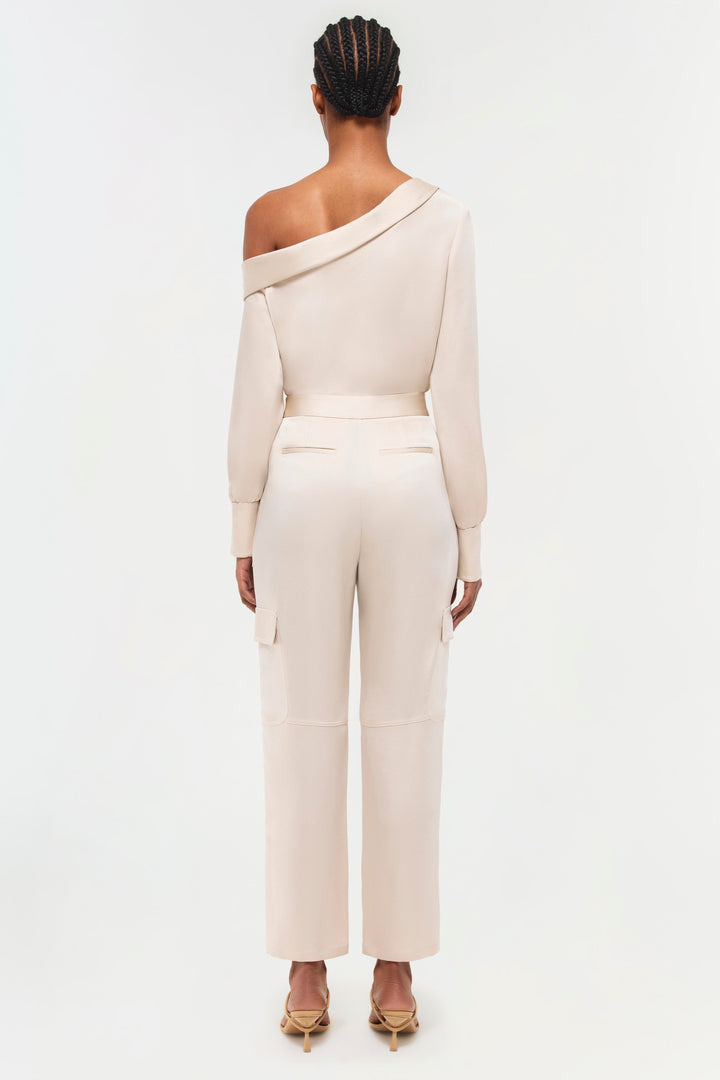SIMKHAI - Alice One Shoulder Top in Champagne