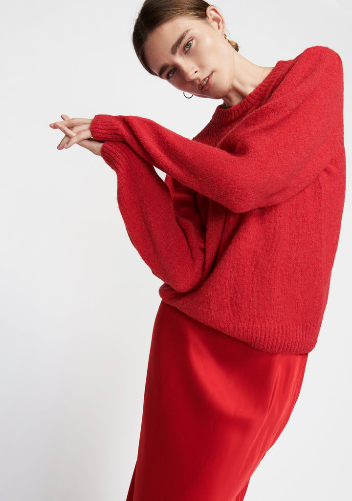 Nation LTD - Busy Oversized 80s Sweater in Heartbeat