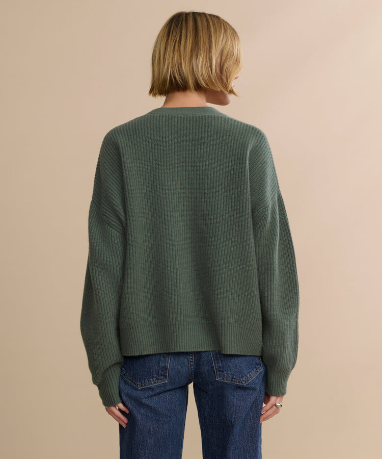 Jenni Kayne - Cropped Cashmere Cocoon Cardigan in Pine