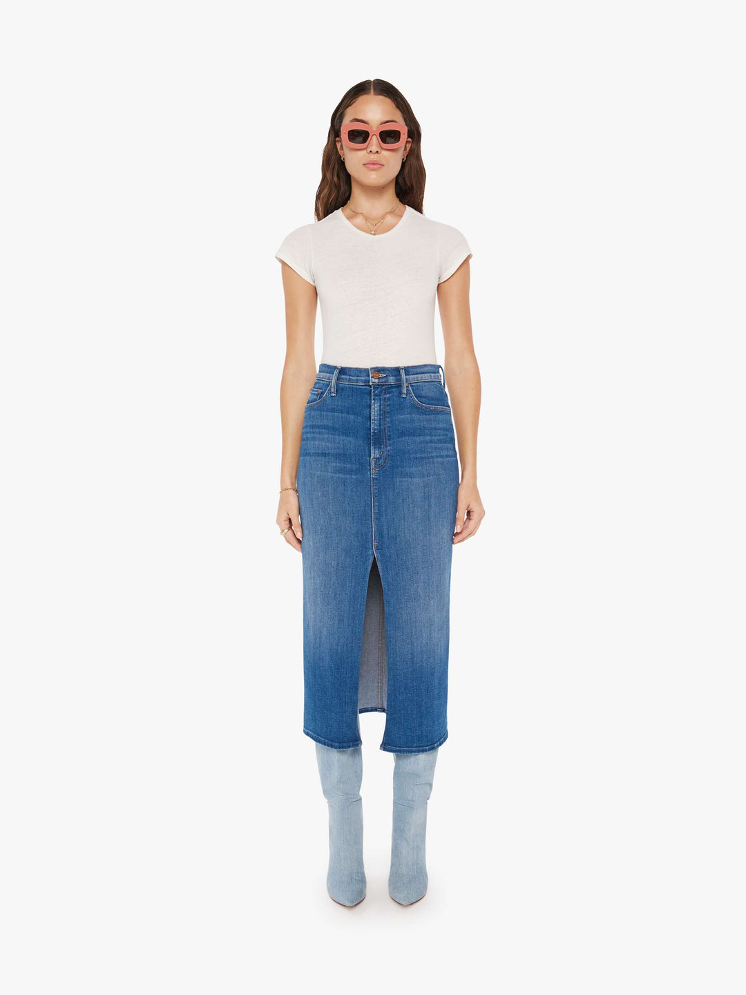 Mother Denim- The Reverse Pencil Pusher- Hue Are You? Denim