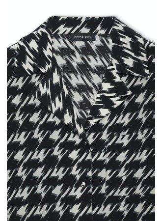 Anine Bing - Aiden shirt - Houndstooth Print