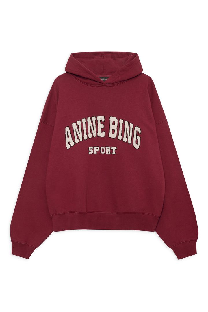 Anine Bing - Alec Hoodie in Cabernet