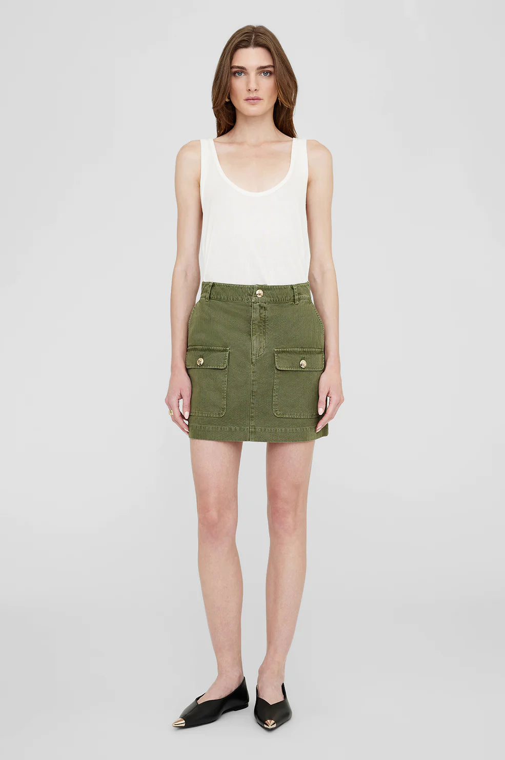 Anine Bing - Aliza Skirt in Army Green
