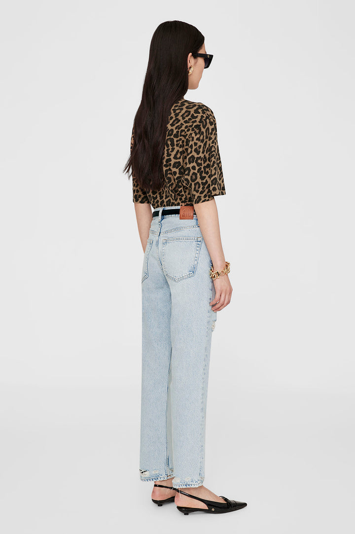 Anine Bing - AVI Black/Brown Leopard Tee
