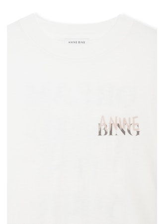 Anine Bing - Cason Tee in Graffiti Ivory