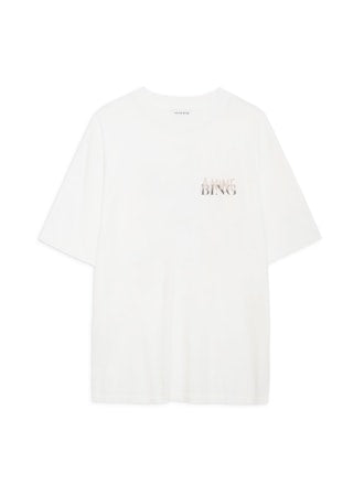 Anine Bing - Cason Tee in Graffiti Ivory
