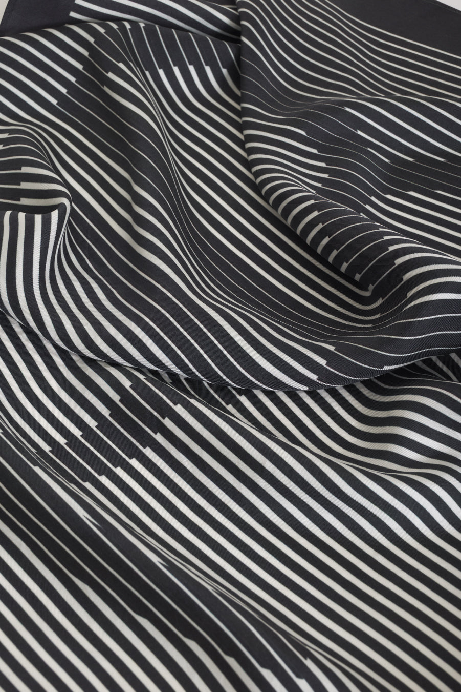 Anine Bing - Evelyn Scarf in Black Stripe Monogram