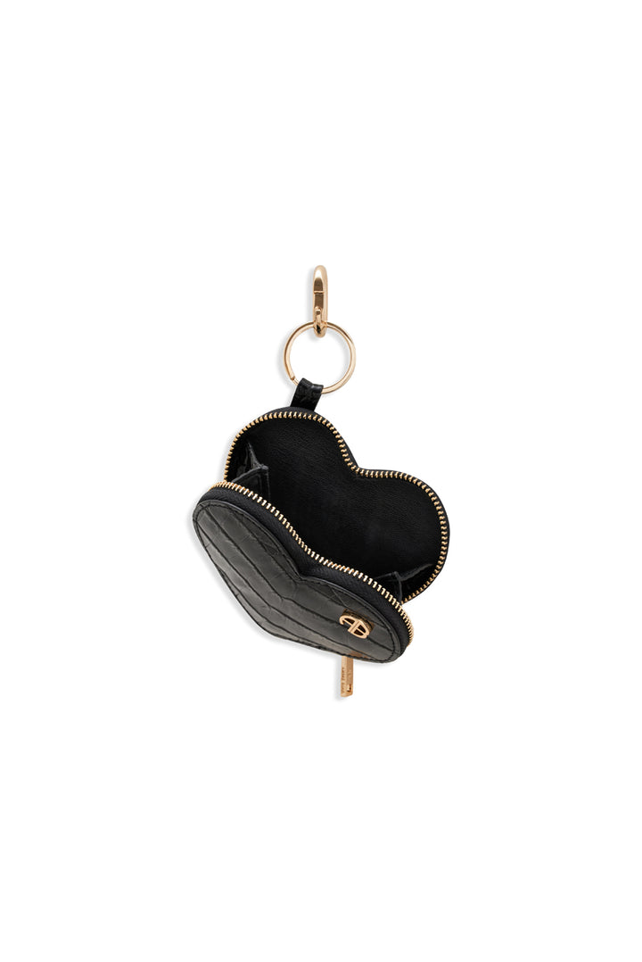 Anine Bing - Harriett Coin Purse in Black Embossed Accessories