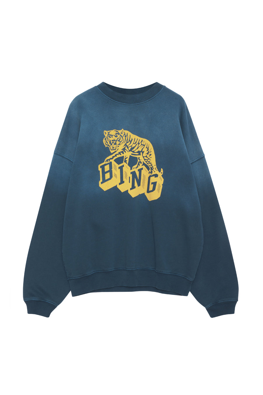 Anine Bing - Harvey Crew Retro Tiger in Washed Faded Navy