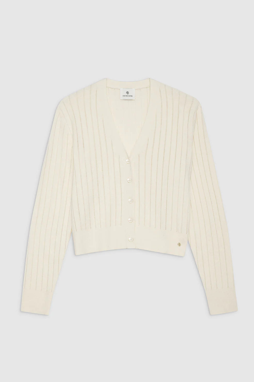 Anine Bing - Hazel Cardigan in Ivory Tops