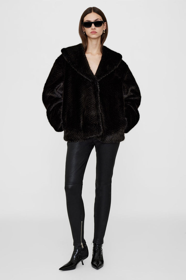 Anine Bing - Hilary Jacket in Black and Brown
