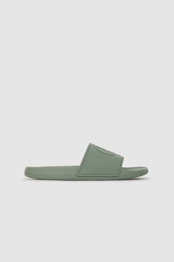 Anine Bing - Isla Slides in Artichoke Monogram