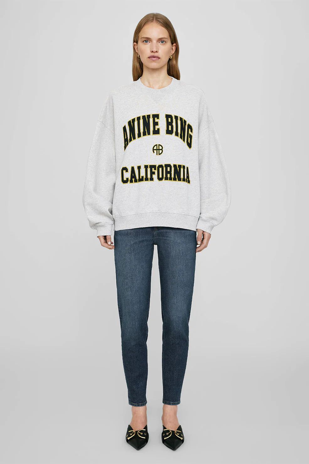 Anine Bing - Jaci Sweatshirt California in Heather Grey