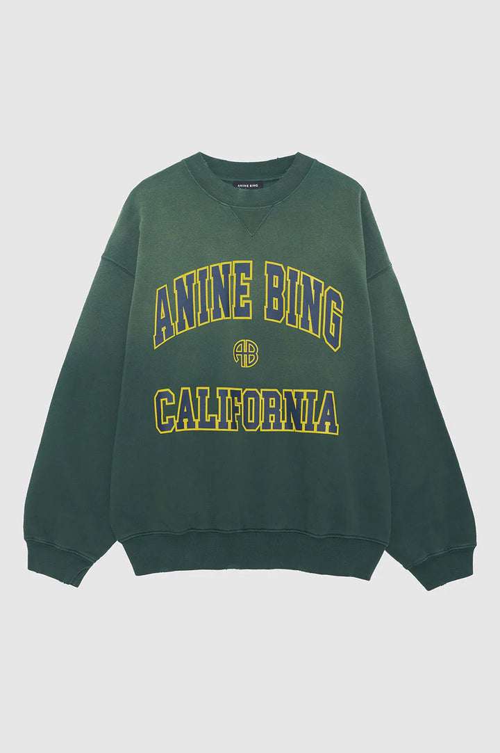Anine Bing - Jaci Sweatshirt California in Washed Faded Green