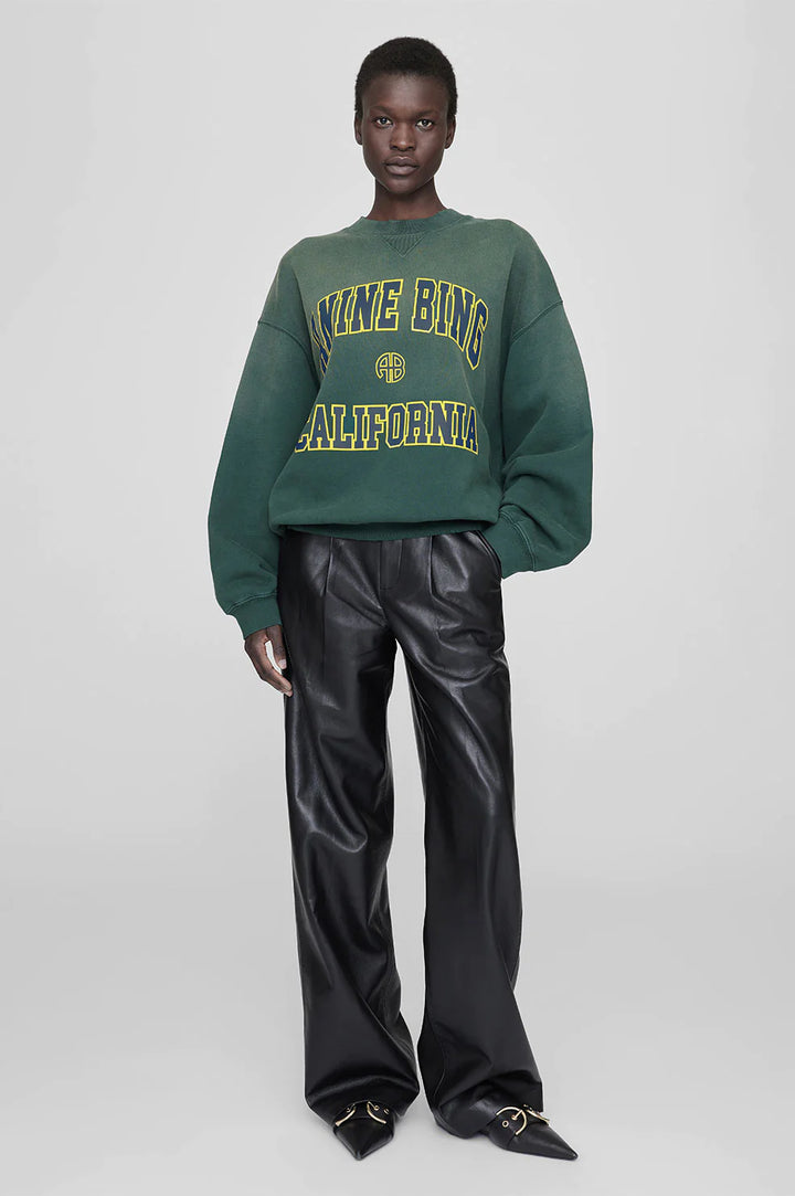 Anine Bing - Jaci Sweatshirt California in Washed Faded Green