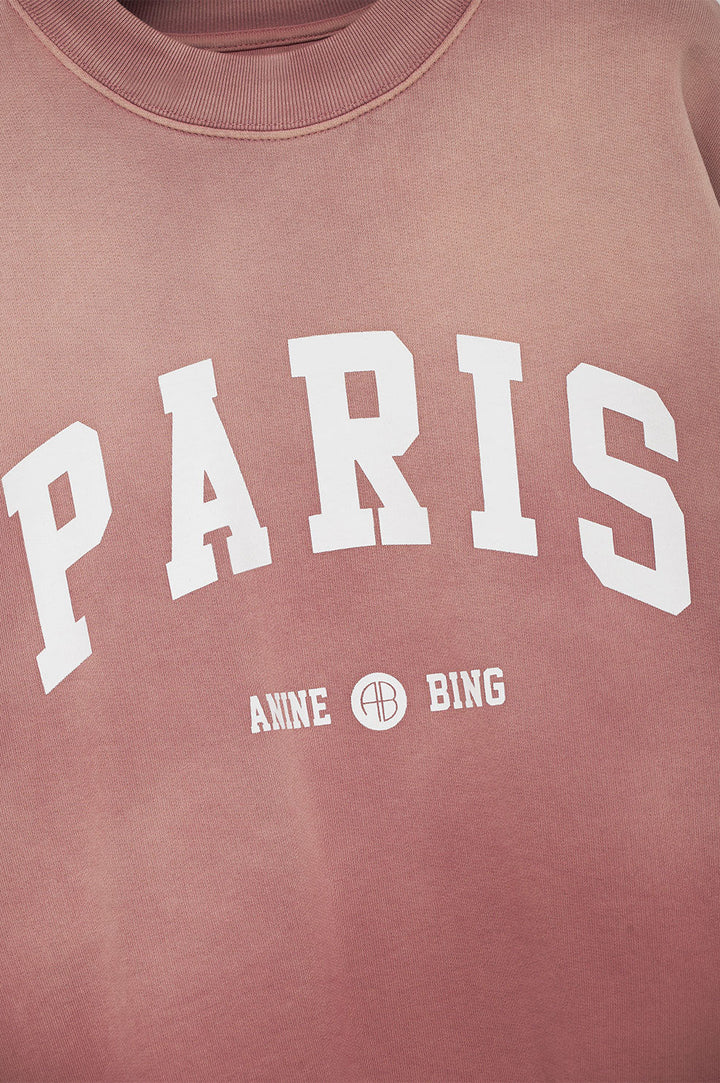 Anine Bing - Jaci Sweatshirt University Paris in Washed Faded Terracotta