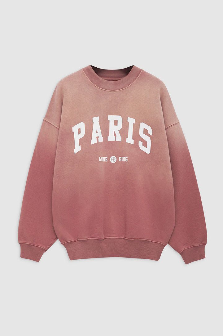 Anine Bing - Jaci Sweatshirt University Paris in Washed Faded Terracotta