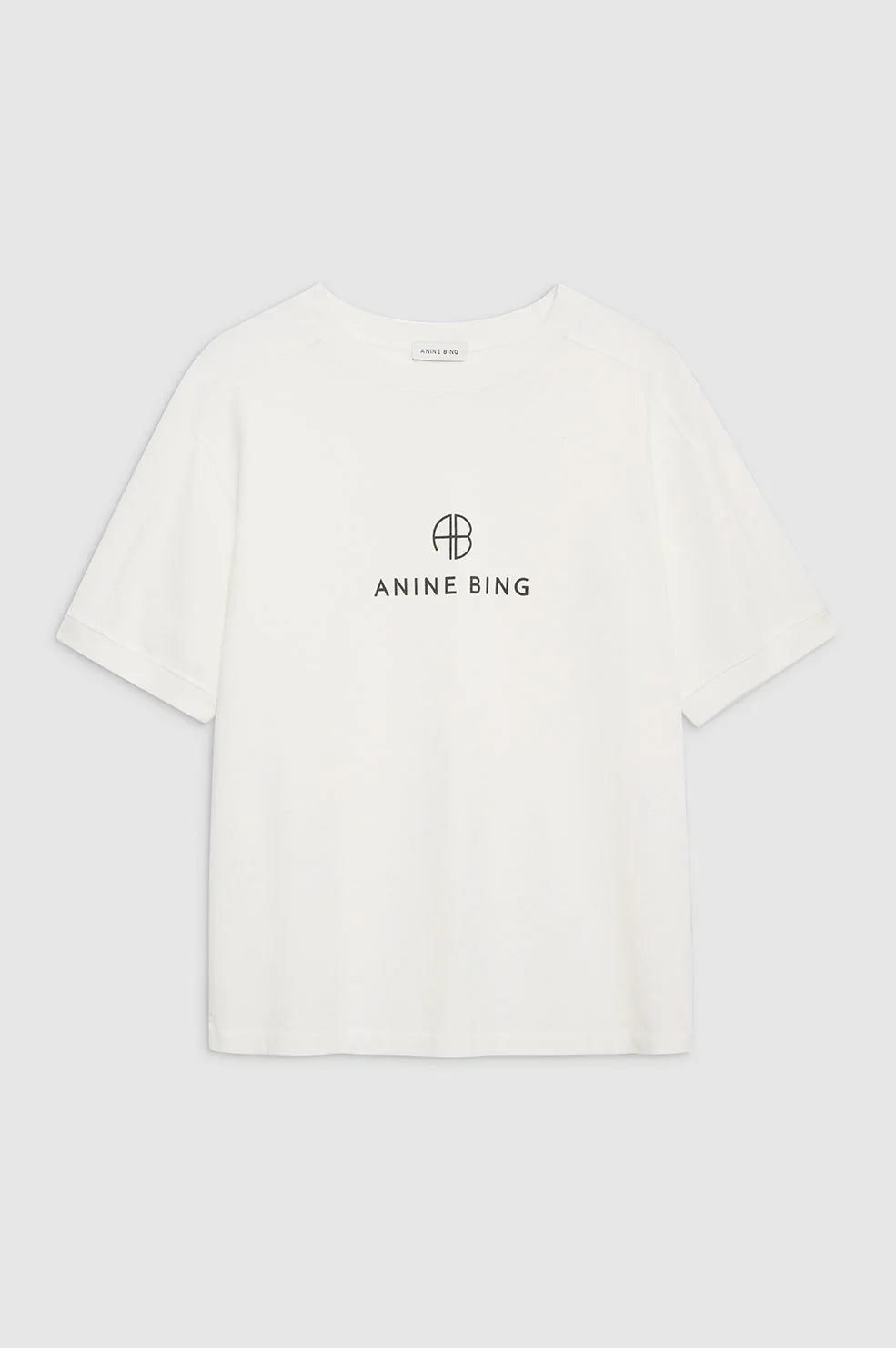 Anine Bing - Jaylin Monogram Tee in Ivory
