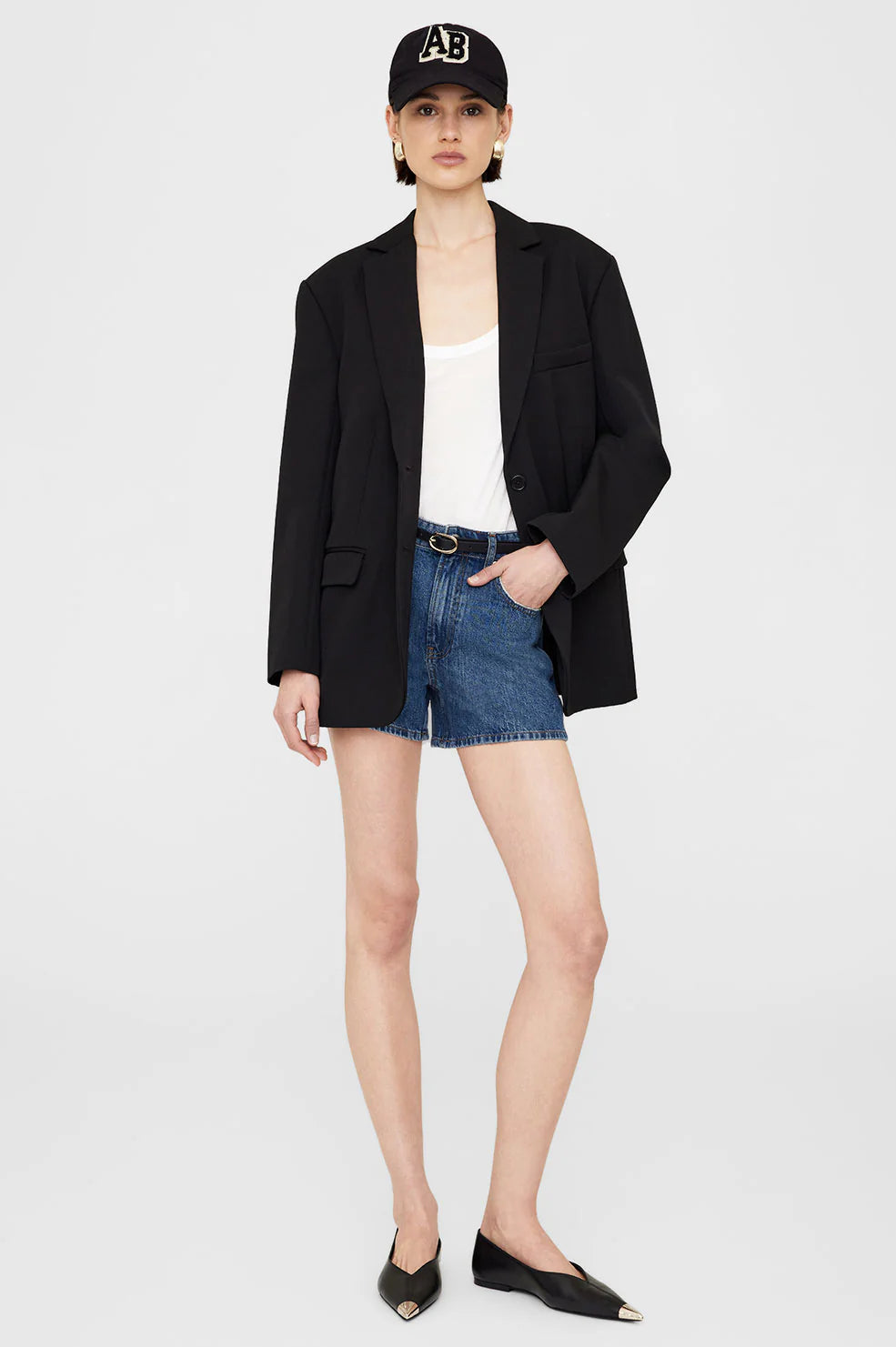 Anine Bing - Jeremy Letterman Baseball Cap in Black