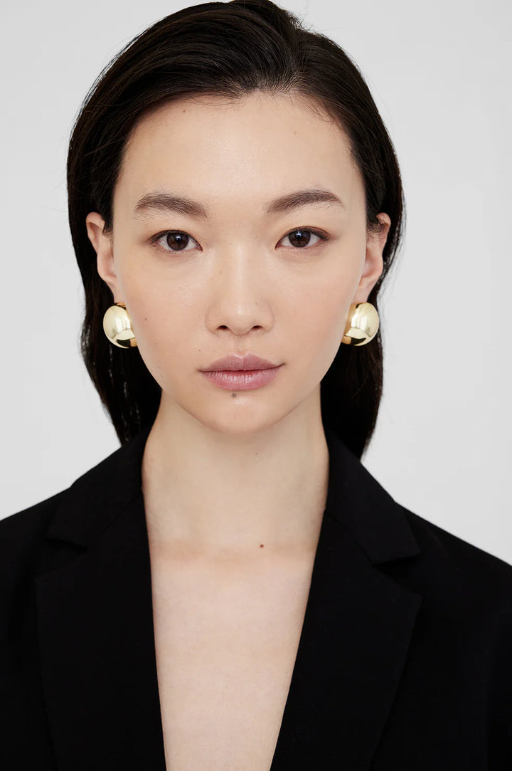 Anine Bing - Large Dome Earrings in Gold