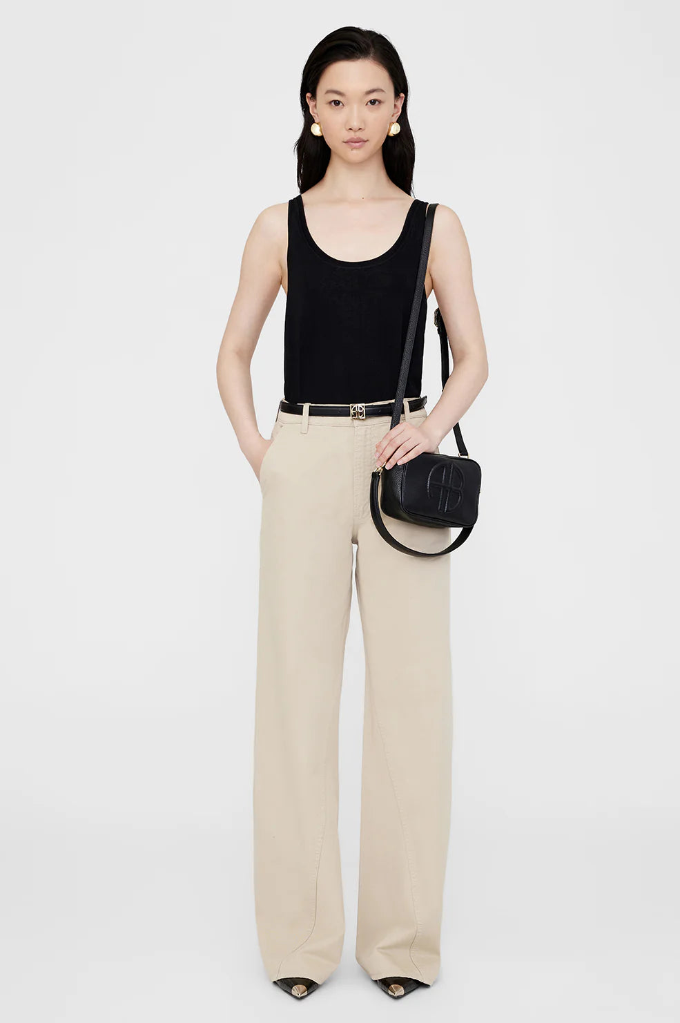 Anine Bing - Lili Bag in Black Pebbled