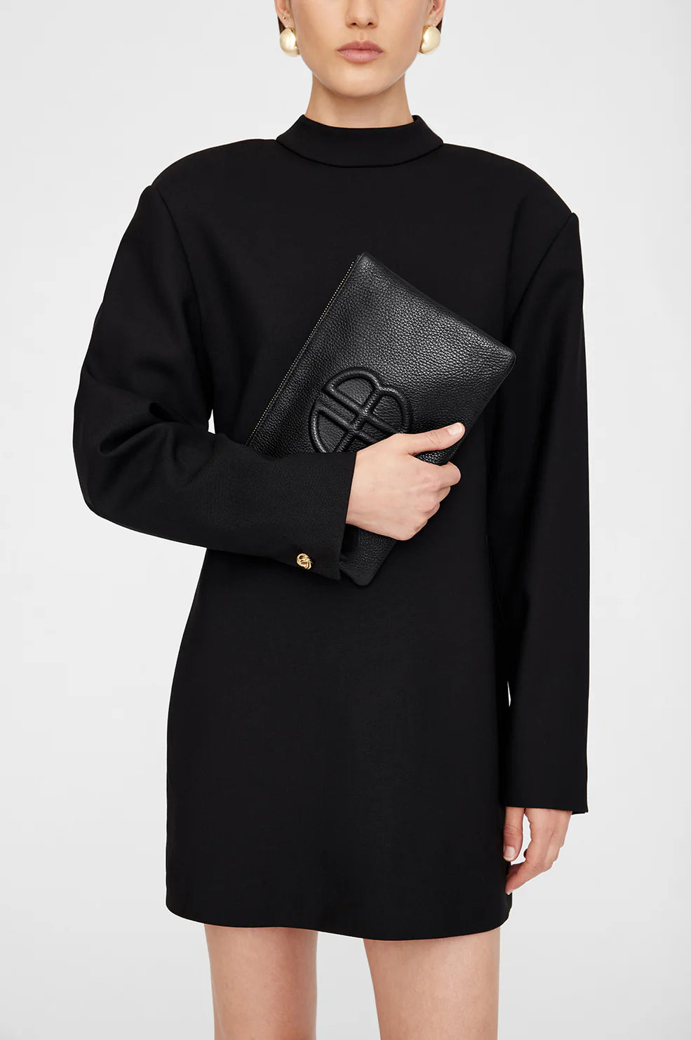 Anine Bing - Lili Pouch in Black Pebbled