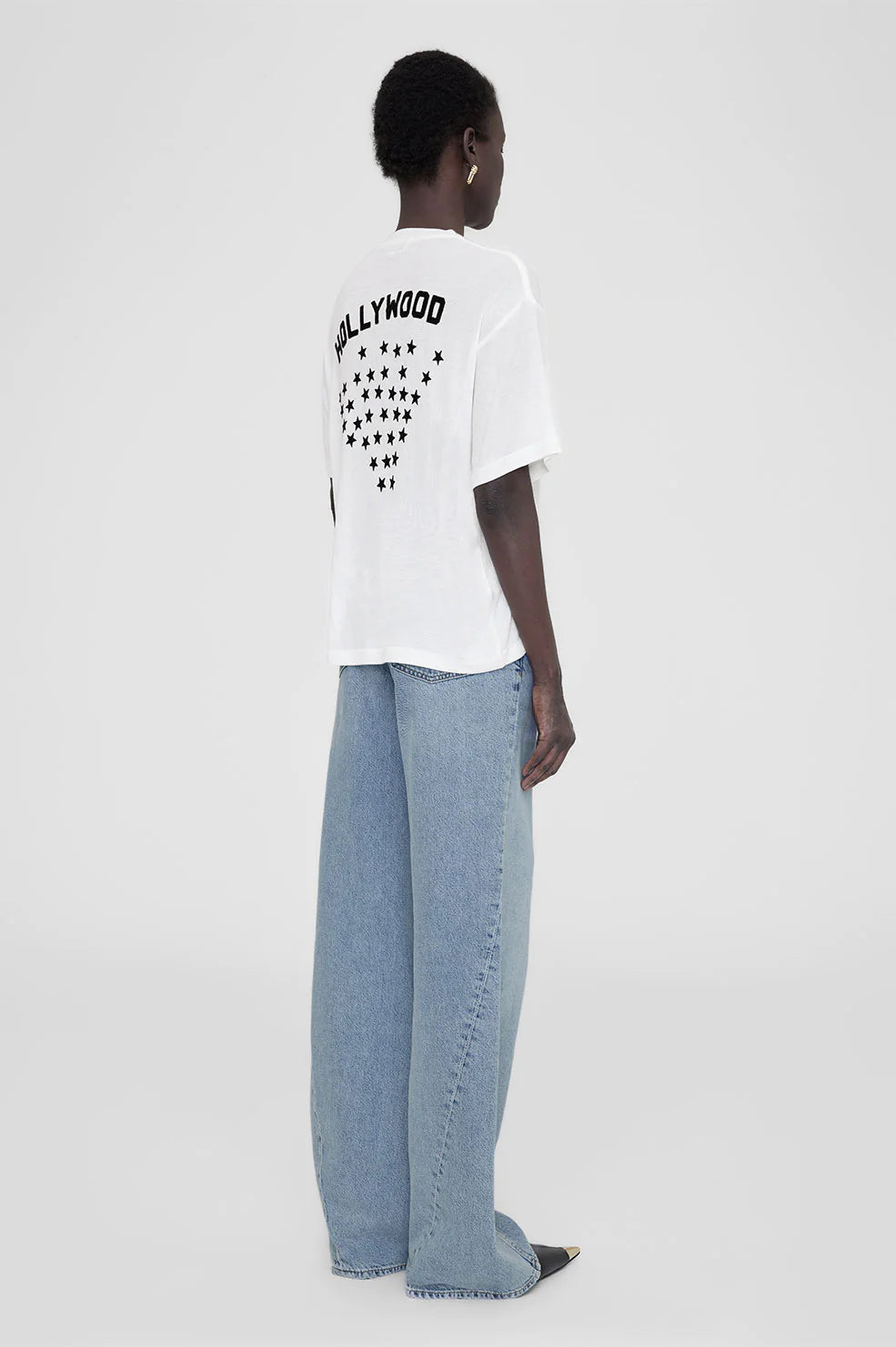 Anine Bing - Louis Tee in Ivory Tops