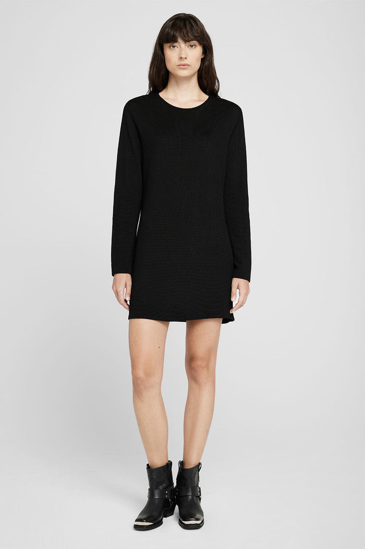 Anine Bing - Moss Dress in Black Waffle