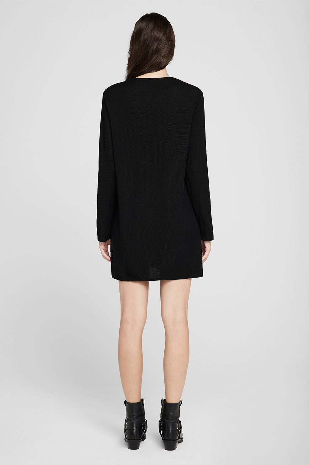 Anine Bing - Moss Dress in Black Waffle