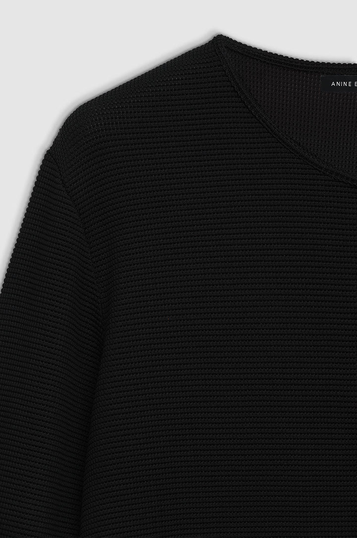 Anine Bing - Moss Dress in Black Waffle