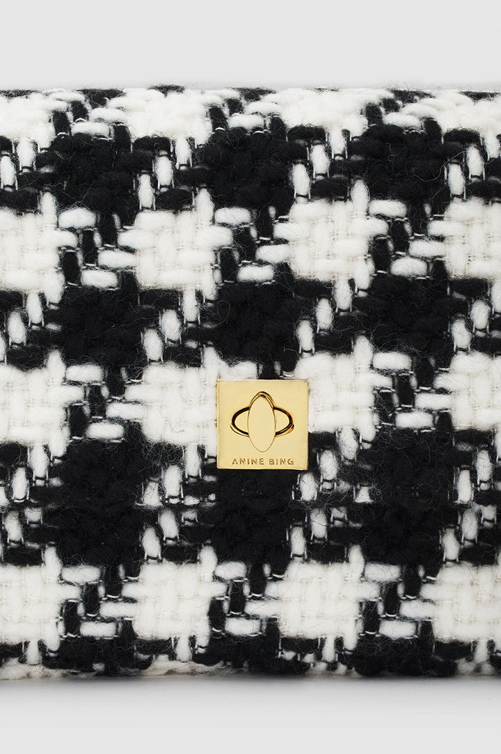 Anine Bing - Nico Bag in Black & White Houndstooth