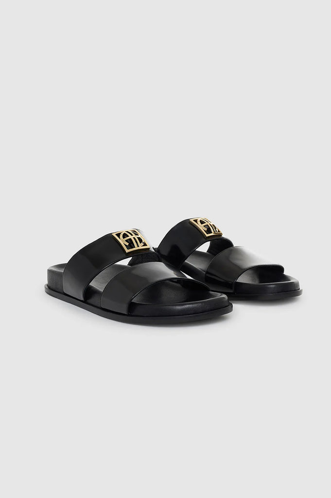【美品】leather mono slides 1017 Alyx 9SM Black Leather Mono-Slide | H. Lorenzo