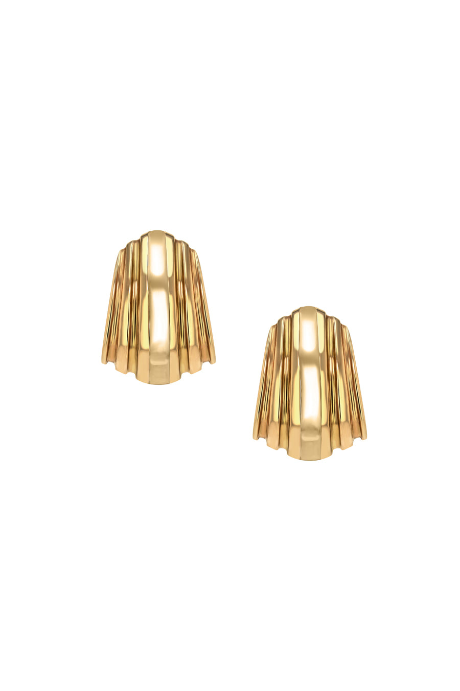 Anine Bing - Ribbed Earrings in Gold