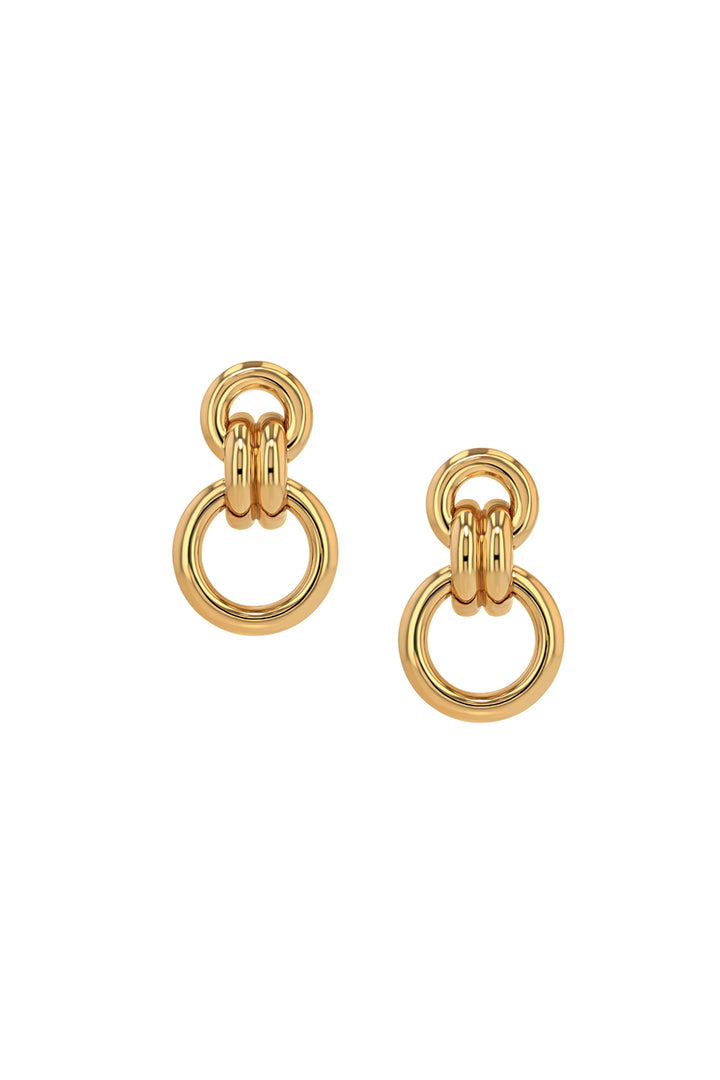 Anine Bing - Round Link Drop Earrings in Gold Earrings