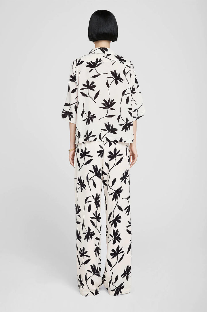 Anine Bing - Row Shirt in Ivory Daisy Print