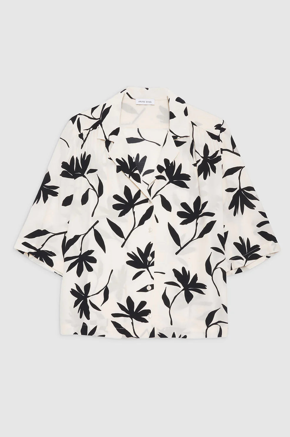 Anine Bing - Row Shirt in Ivory Daisy Print