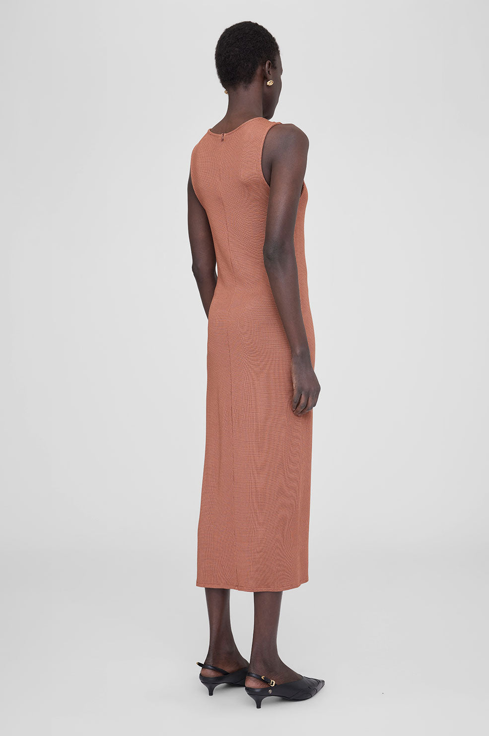 Anine Bing - Savannah Dress in Terracotta Waffle