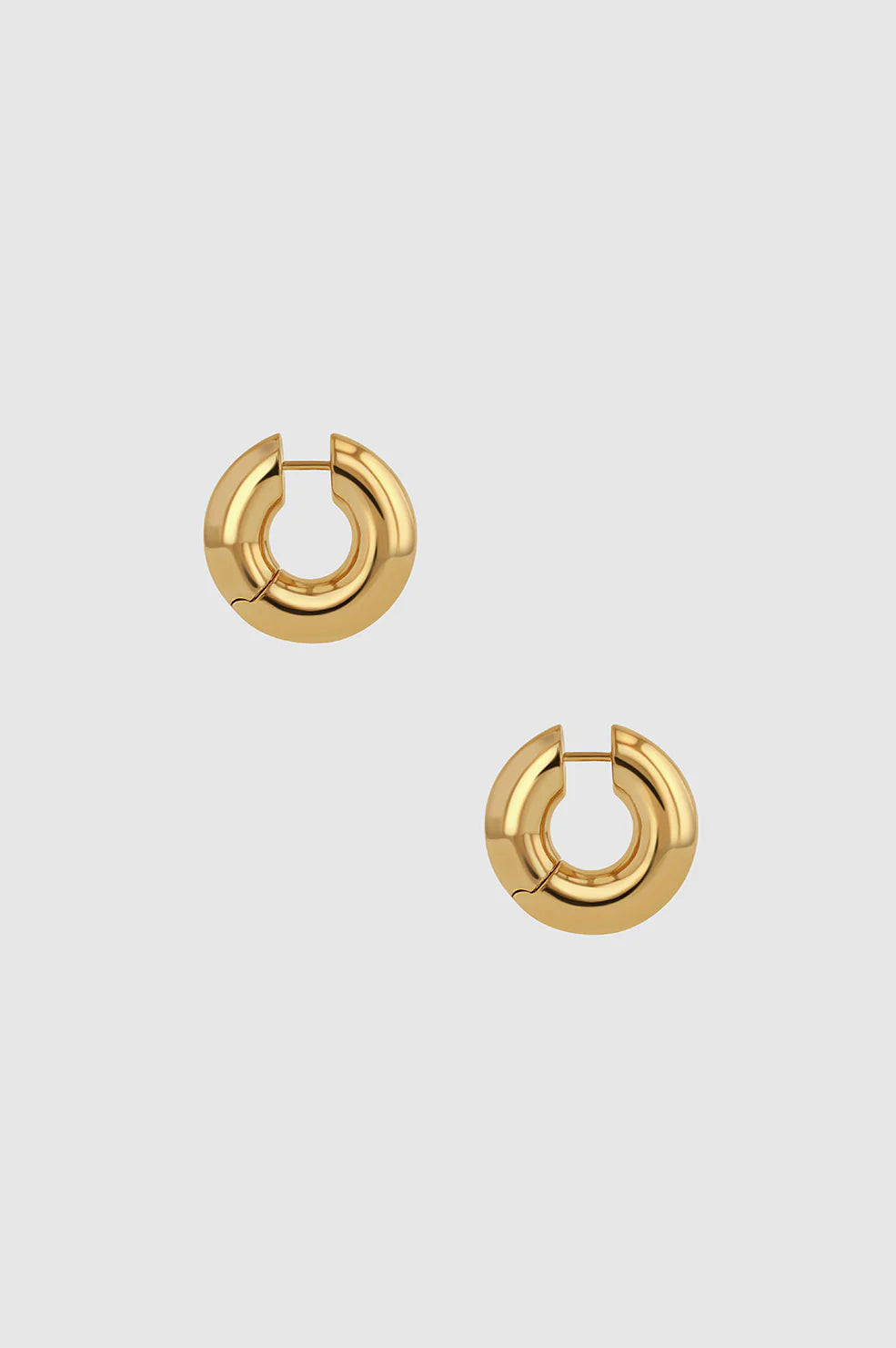 Anine Bing - Small Bold Link Hoops in Gold