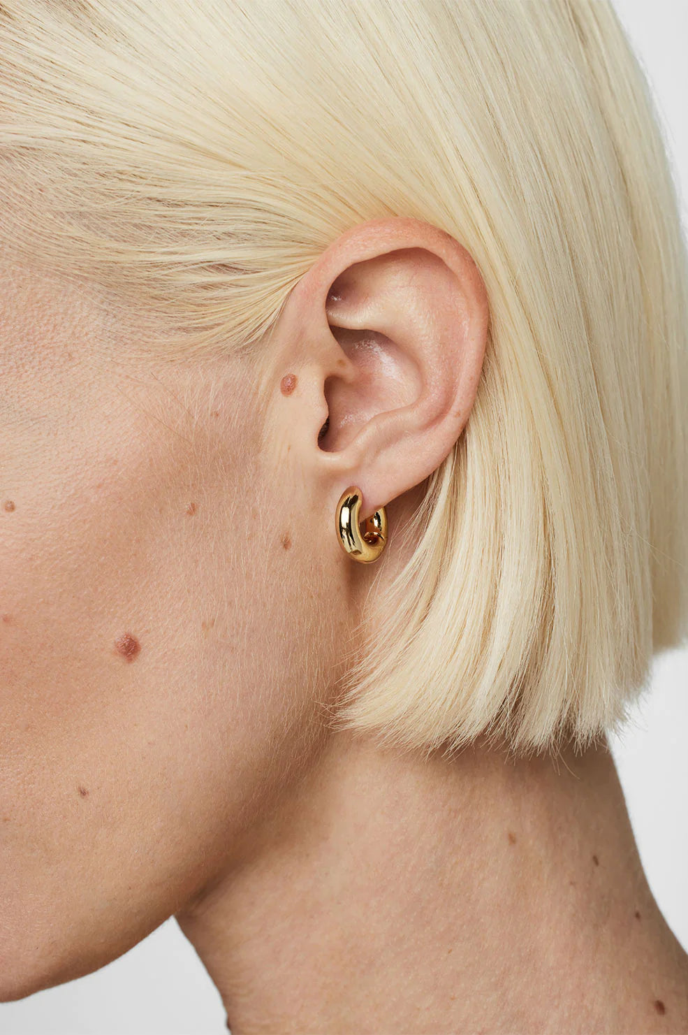 Anine Bing - Small Bold Link Hoops in Gold